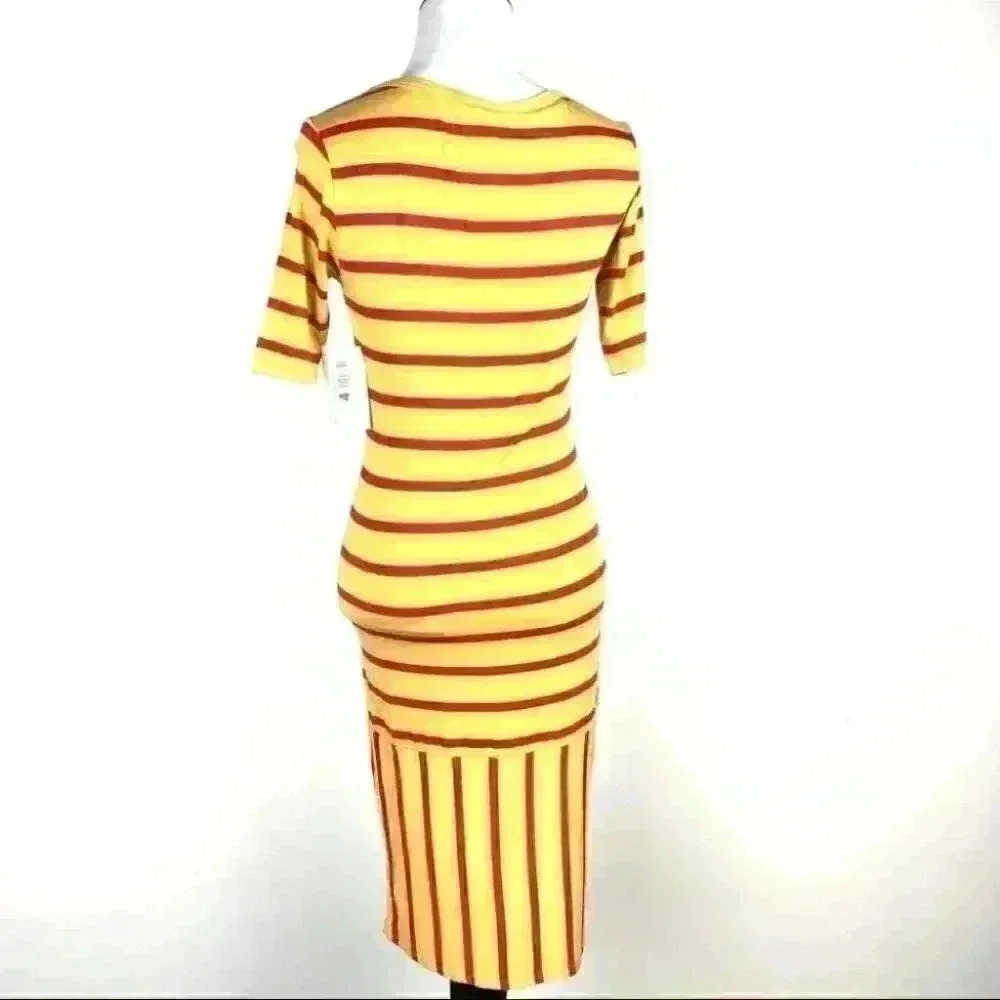 New Lularoe dress sz XXS 00-0 Julia striped pencil - Picture 4 of 10
